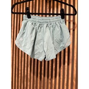 Lululemon Hotty Hot Sage Light Green Athletic Running Shorts Size 4